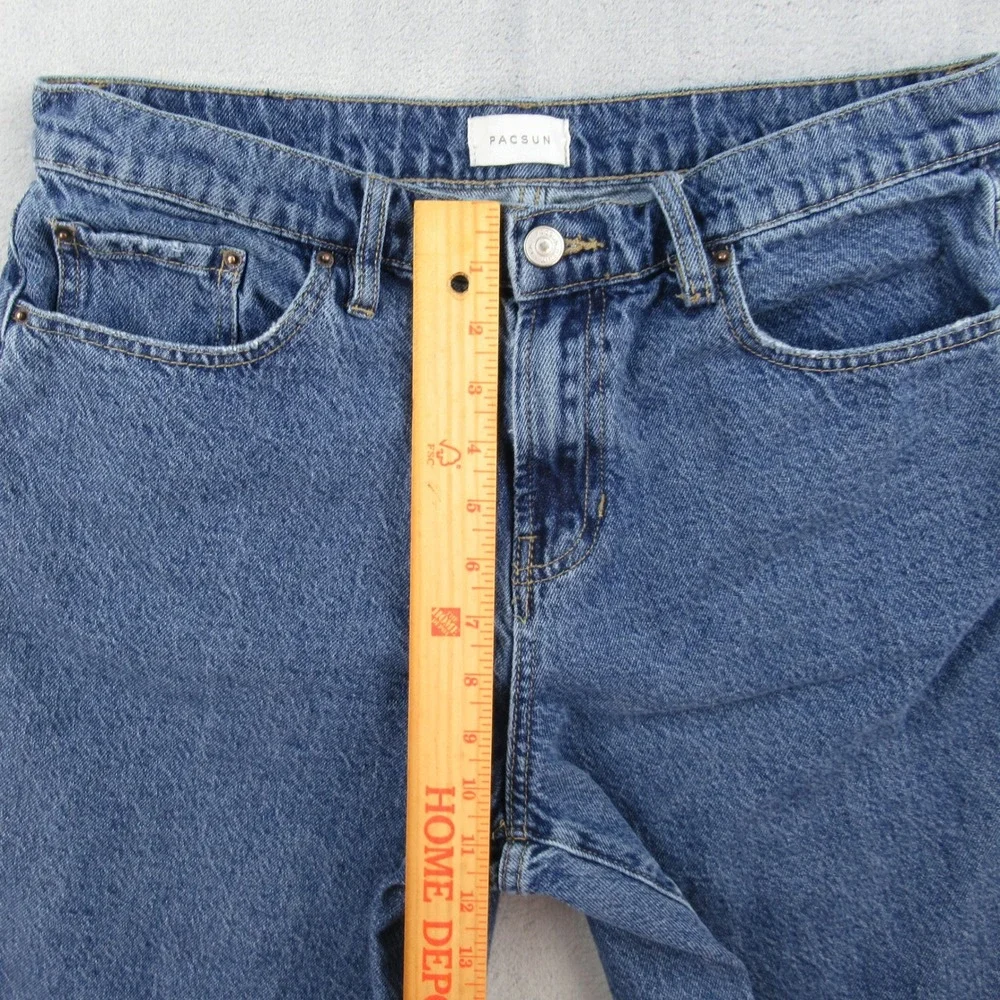 PacSun Extreme Jort Women 29 Blue Denim Baggy Skater Shorts 100% Cotton RN090233
